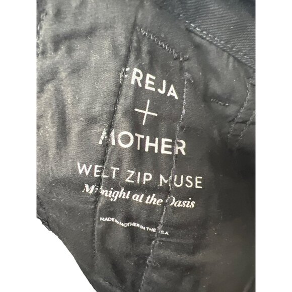 Mother + Freja Welt Zip Muse Black Skinny Jeans with Ankle Zip - Picture 8 of 13